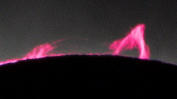 Eclipse 2024 solar prominence detail