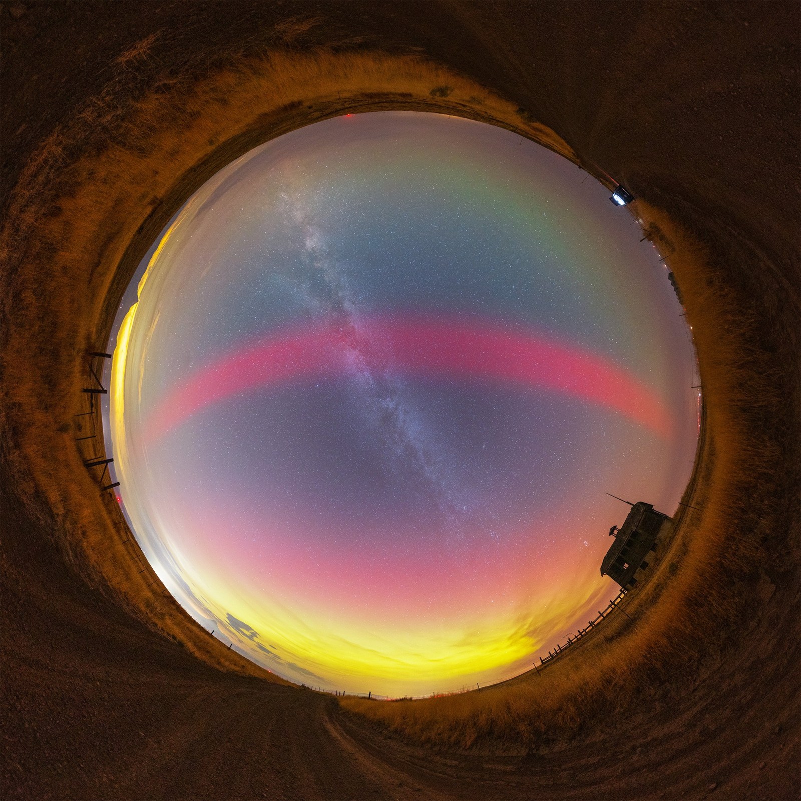 Schoolhouse aurora little planet