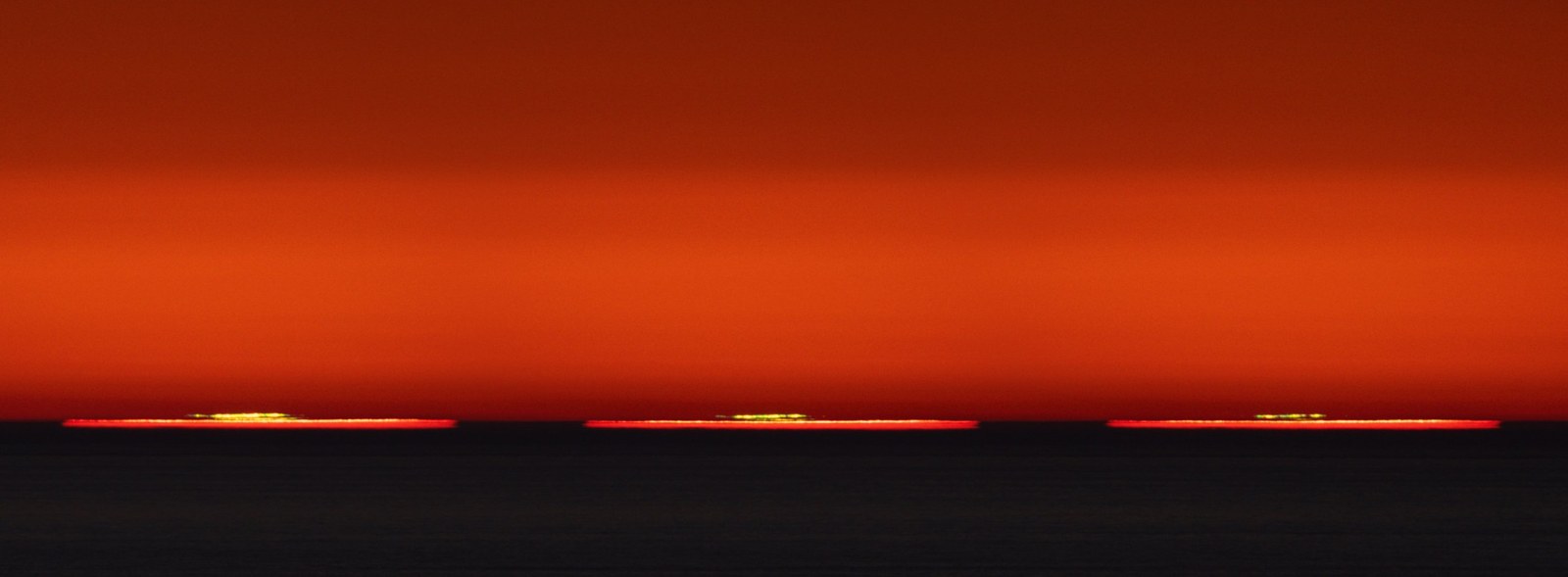 Sunset final green flash sequence