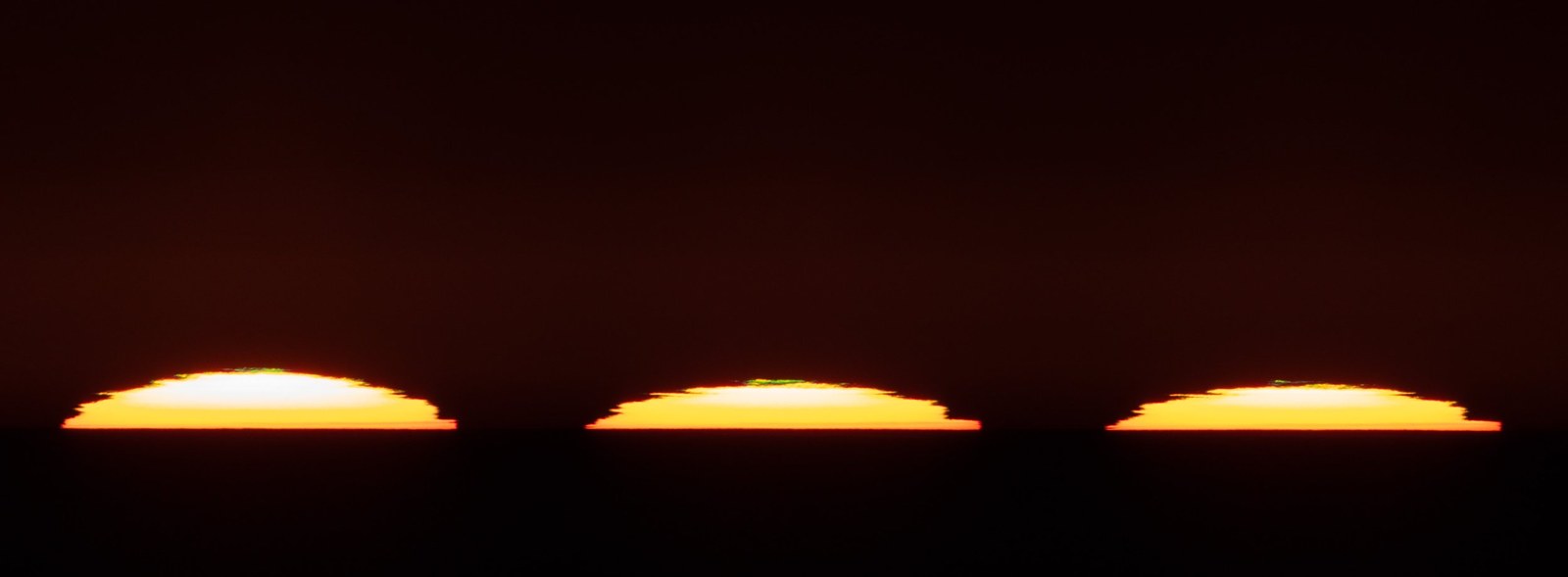 Sunset green flash early sequence